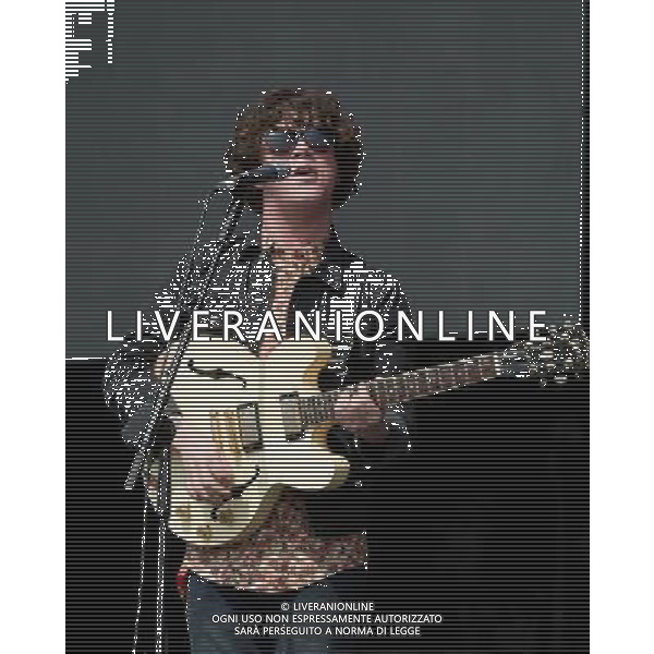  Pictured is: Singer and guitarist Kyle Falconer and The View performing live on the Main Stage at the 20th Anniversary of T In The Park Festival, Balado, Kinross-Shire, Scotland, UK. 13th July 2013 ©PHOTOSHOT/AGENZIA ALDO LIVERANI SAS - ITALY ONLY - EDITORIAL USE ONLY