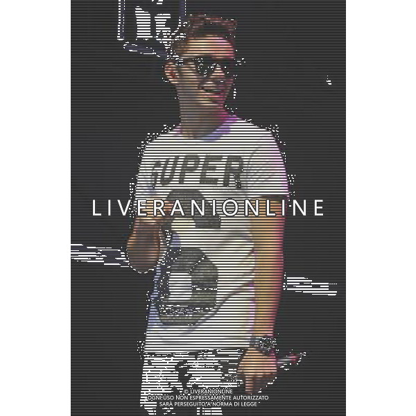 Nathan Sykes of The Wanted (Siva Kaneswaran, Nathan Sykes, Tom Parker, Max George \' Jay McGuiness) performs on stage at Rochester Castle, Rochester, Kent on Thursday 18 July 2013. ©PHOTOSHOT/AGENZIA ALDO LIVERANI SAS - ITALY ONLY - EDITORIAL USE ONLY