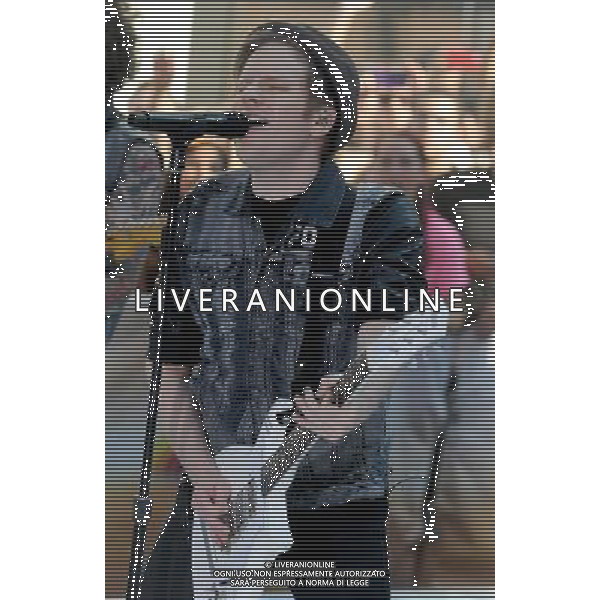 Lead singer Patrick Stump of Fall Out Boy performs on NBC\'s \'Today\' at the NBC\'s TODAY Show on July 19, 2013 in New York, New York. ©PHOTOSHOT/AGENZIA ALDO LIVERANI SAS - ITALY ONLY - EDITORIAL USE ONLY