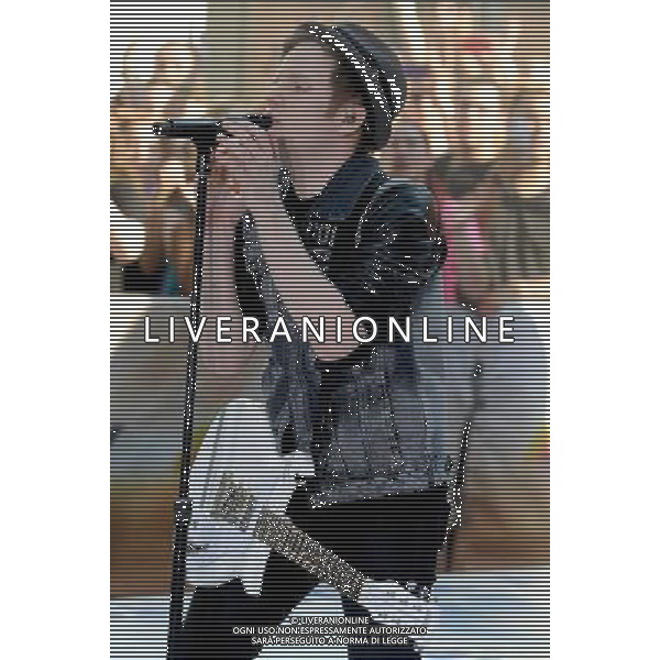 Lead singer Patrick Stump of Fall Out Boy performs on NBC\'s \'Today\' at the NBC\'s TODAY Show on July 19, 2013 in New York, New York. ©PHOTOSHOT/AGENZIA ALDO LIVERANI SAS - ITALY ONLY - EDITORIAL USE ONLY