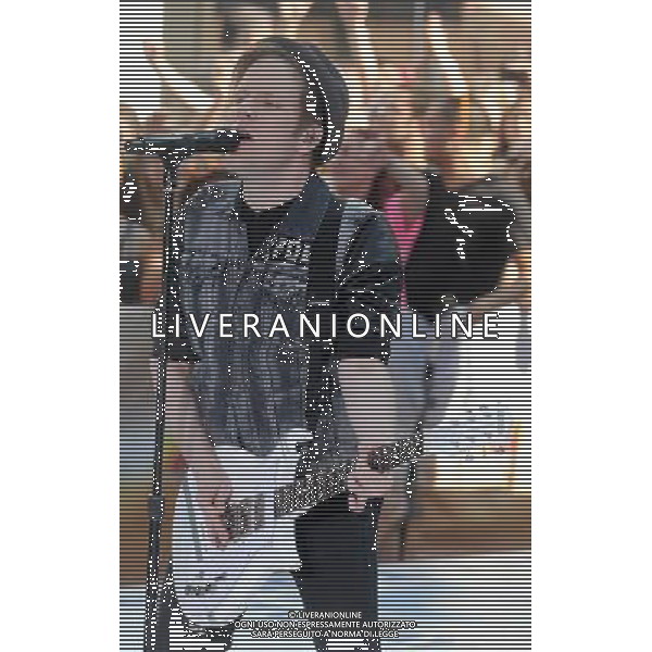 Lead singer Patrick Stump of Fall Out Boy performs on NBC\'s \'Today\' at the NBC\'s TODAY Show on July 19, 2013 in New York, New York. ©PHOTOSHOT/AGENZIA ALDO LIVERANI SAS - ITALY ONLY - EDITORIAL USE ONLY