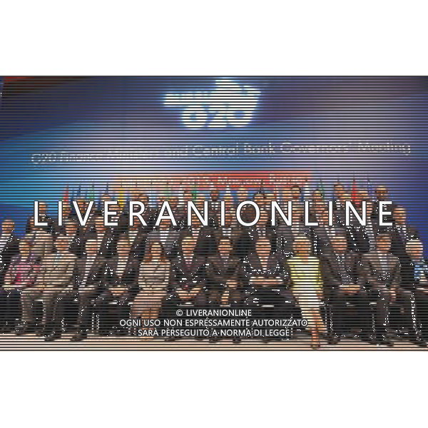 (130719) -- MOSCOW, July 20, 2013 () -- Representatives of the Group of Twenty (G20) finance ministers and central bank governors\' meetings pose for group photos in Moscow, Russia, July 20, 2013. The G20 finance ministers and central bank governors\' meetings kicked off in Moscow on Friday. (/Ding Yuan)(zhf) ©photoshot/AGENZIA ALDO LIVERANI SAS - ITALY ONLY - Riunione dei ministri delle finanze e governatori delle banche centrali al G20 a Mosca, Russia 20 luglio 2013.