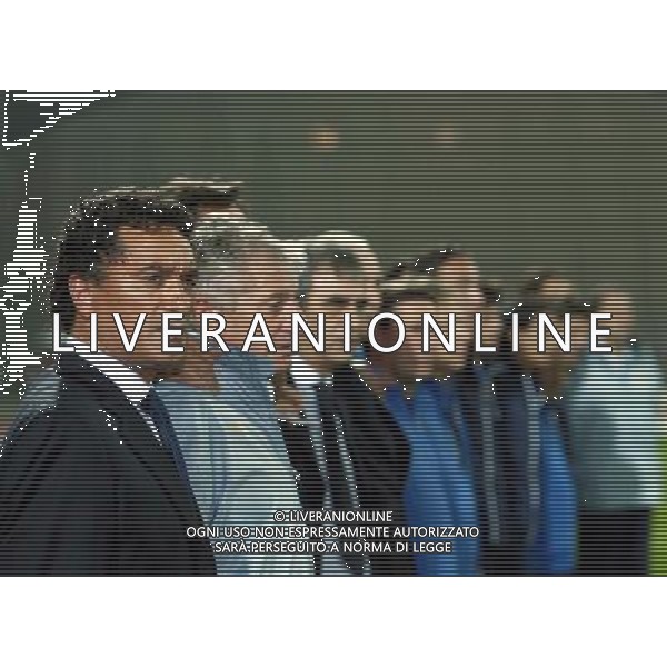 Slovenia-Italia nazionale Under 21 08/10/2004 Qualificazioni Europei nella foto claudio gentile con la panchina durante l\'inno nazionale foto paola garbuio/agenzia aldo liverani