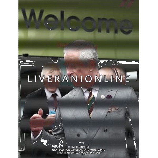 The Prince of Wales during a visit to the National Railway Museum in York, to mark the 75th anniversary of the Mallard Locomotive. ©photoshot/AGENZIA ALDO LIVERANI SAS - ITALY ONLY - REALI INGLESI: Il Principe Carlo d\'inghilterra durante una visita al Museo Ferroviario Nazionale di York, in occasione del 75mo anniversario della locomotiva Mallard. 