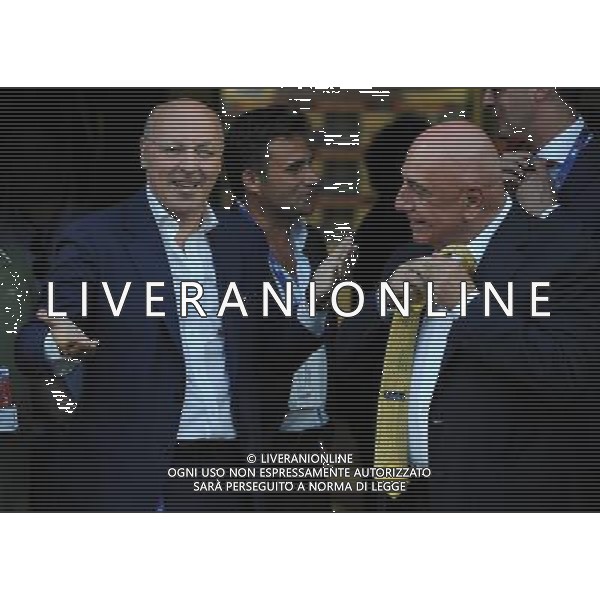 Trofeo TIM 2013 Reggio Emilia - 23.07.2013 Juventus-Milan-Sassuolo Nella Foto: giuseppe marotta fa togliere la cravatta a galliani adriano /Ph.Vitez-Ag. Aldo Liverani