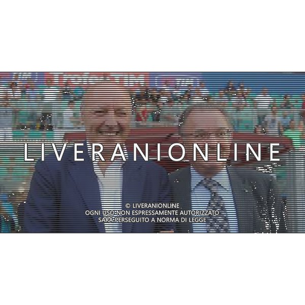 REGGIO EMILIA 23 LUGLIO 2013 /TROFEO TIM 2013 / TRIANGOLARE JUVENTUS-MILAN-SASSUOLO / NELLA FOTO: IL DIRETTORE GENERALE DELLA JUVENTUS GIUSEPPE MAROTTA E IL PATRON DEL SASSUOLO SQUINZI / FOTO FRANCESCA SOLI - AGENZIA ALDO LIVERANI SAS