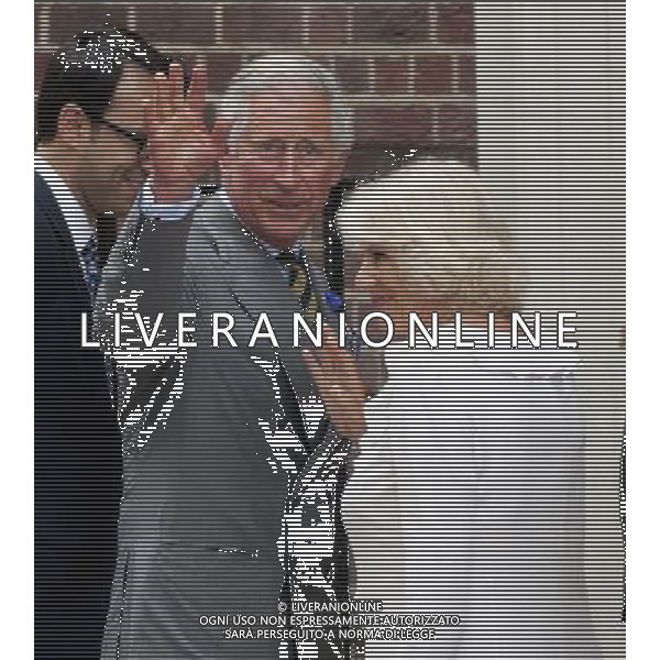 Prince Charles and Camilla leave St.Mary\'s after visiting their new grandson ©photohsot/AGENZIA ALDO LIVERANI SAS - ITALY ONLY - REALI INGLESI: Il Principe Carlo e Camilla Duchessa di Cornovaglia all\'ospedale St Mary, in visita al bambino appena nato di William e kate 23 Luglio 2013 a Londra, Inghilterra.