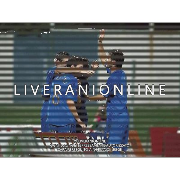 Slovenia-Italia nazionale Under 21 08/10/2004 Qualificazioni Europei nella foto esultanza dopo il gol di chiellini foto paola garbuio/agenzia aldo liverani