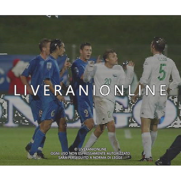 CELJE (SLO) 09/10/2004 SLOVENIA-ITALIA NELLA FOTO:TENSIONE A FINE PARTITA FOTO PAOLA GARBUIO/ALDO LIVERANI s.a.s