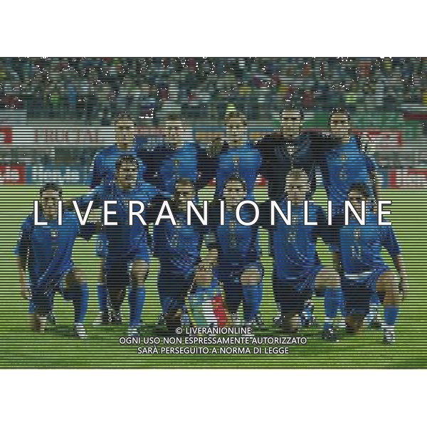 CELJE (SLO) 09/10/2004 SLOVENIA-ITALIA NELLA FOTO:FORMAZIONE NAZIONALE ITALIA 2004/05 FOTO PAOLA GARBUIO/ALDO LIVERANI s.a.s