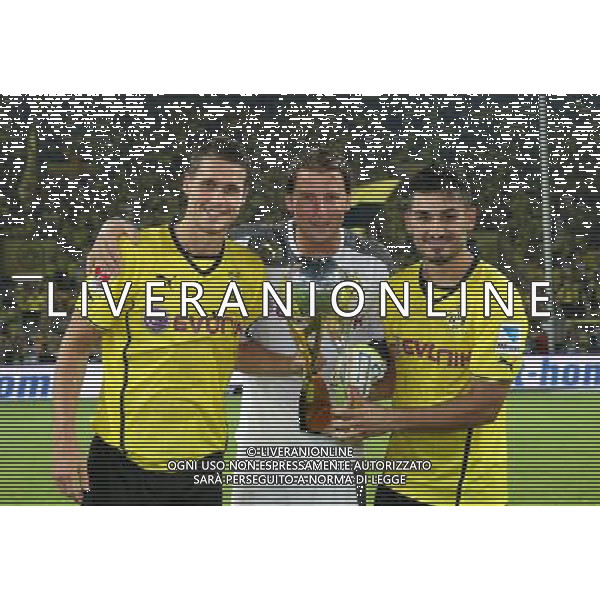firo : Fu§ball,Fussball, 27.07.2013 1.BL, 1.Bundesliga, Saison 2013/2014 DFL SUPERCUP 2013, BVB, Borussia Dortmund - FC Bayern MŸnchen 4:2 KEHL, WEIDENFELDER und G†NDOGAN mit Supercup, TrophŠe $worldrightsEs gelten unsere AGB, einsehbar auf www.firosportphoto.de, copyright by firo sportphoto: Coesfelder Str. 207 D-48249 DŸlmen www.firosportphoto.de mail@firosportphoto.de (V o l k s b a n k B o c h u m - W i t t e n ) BLZ.: 430 601 29 Kt. Nr.: 341 117 100 Tel:Ê +49-2594-9916004 Fax:Ê+49-2594-9916005 AG ALDO LIVERANI SAS ONLY ITALY