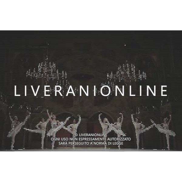 Raymonda Act III was choreographed by Marius Petipa, creator of The Sleeping Beauty. The celebratory final act contains some of his finest work to GlazunovÍs magnificent score. Nureyev mounted this version in 1969, a memory of his formative years at the Mariinsky. 75 years after Nureyev\'s birth and 20 since his death, English National Ballet celebrates the legacy of this uniquely gifted dancer from his traditional classical beginnings through to his inspirational innovation. English National Ballet - A Tribute to Rudolf Nureyev VISITING COMPANY 25 - 27 July 2013 ENO ©photoshpt/AGENZIA ALDO LIVERANI SAS - ITALY ONLY - Omaggio a Rudolf Nureyev di ballerini classici dell\'English National Ballet 25-27 luglio 2013