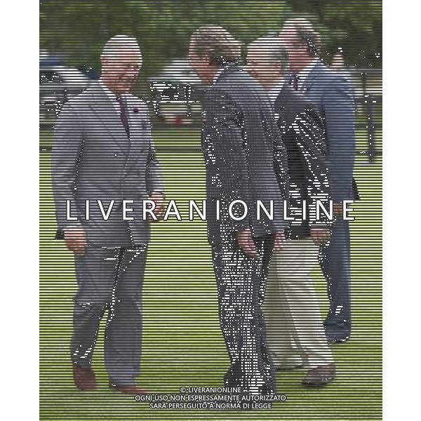  Prince Charles meets Brigadier John Wright Chairman of Hurlingham Polo Association with Jock Green-Armytage (Chairman of Guards Polo and Neil Hobday CEO GUards Polo. Audi International Polo 2013 Westchester Cup \'Audi England\' V \'Equus and Co USA\' ©photoshot/AGENZIA ALDO LIVERANI SAS - ITALY ONLY - REALI INGLESI: Il Principe Carlo all\'Audi Internazionale di Polo 2013 Westchester Cup \'Audi Inghilterra\' V \'Equus e Co USA\'