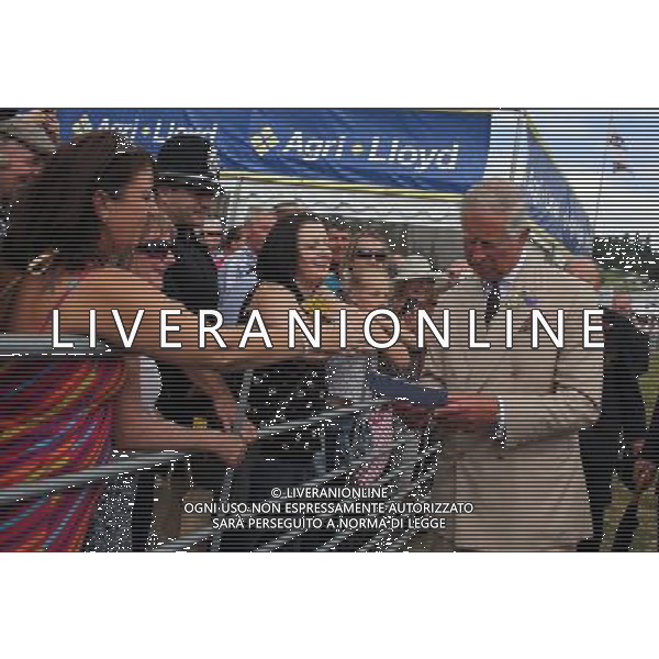 BUILTH WELLS, WALES - JULY 24: Prince Charles, Prince of Wales looks at envelope given to him a member of public at the Royal Welsh Show at Royal Wales Showground on July 24, 2013 in Builth Wells, Wales. ©photohsot/AGENZIA ALDO LIVERANI SAS - ITALY ONLY - REALI INGLESI: Il Principe Carlo d\'Inghilterra e la moglie Camilla Duchessa di Cornovaglia al Royal Welsh Show Showground 24 luglio 2013 in Builth Wells, Galles. 