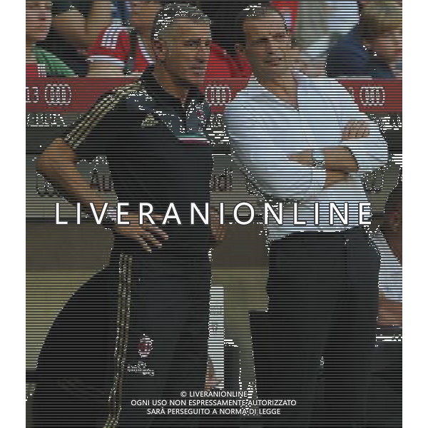 Audi Cup 2013 Monaco di Baviera (Germania) - 01.08.2013 Milan-San Paolo Nella Foto:Allegri Massimiliano-Tassotti Mauro /Ph.Vitez-Ag. Aldo Liverani