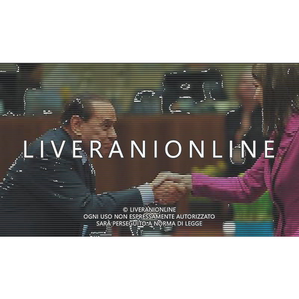 (130801) -- NEW YORK, Aug. 1, 2013 () -- File photo taken on March 24, 2011 shows the then Italian Prime Minister Silvio Berlusconi attending an EU spring summit in Brussels. The Italian Supreme Court on Thursday confirmed a jail term conviction for tax fraud while ordering a new appeal trial for ban on public office for former Prime Minister Silvio Berlusconi. () ©photoshot/AGENZIA ALDO LIVERANI SAS - ITALY ONLY - Lettura della sentenza definitiva Mediaset della Corte Suprema di Cassazione a Palazzo di Giustizia a Roma 01 agosto 2013 che ha confermato la condanna di Silvio Berlusconi