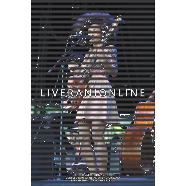 Love Supreme Jazz Festival at Glynde near Lewes, East Sussex. Esperanza Spalding pictured on the Main Stage.