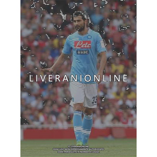 Napoli\'s Raul Albiol (Photo by Kieran Galvin/CameraSport) Football - The Emirates Cup - Arsenal v Napoli - Saturday 3rd August 2013 - The Emirates Stadium - London å© CameraSport - 43 Linden Ave. Countesthorpe. Leicester. England. LE8 5PG - Tel: +44 (0) 116 277 4147 - admin@camerasport.com - www.camerasport.com AG ALDO LIVERANI SAS ONLY ITALY