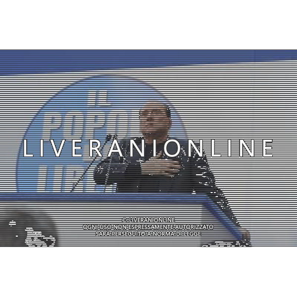 ROMA 06/08/2013 MANIFESTAZIONE DEL POPOLO DELLA LIBERTA A FAVORE DI SILVIO BERLUSCONI DOPO LA SENTENZA DELLA CASSAZIONE PER I DIRITTI MEDIASET NELLA FOTO SILVIO BERLUSCONI FOTO FABRIZIO CORRADETTI-AG ALDO LIVERANI SAS