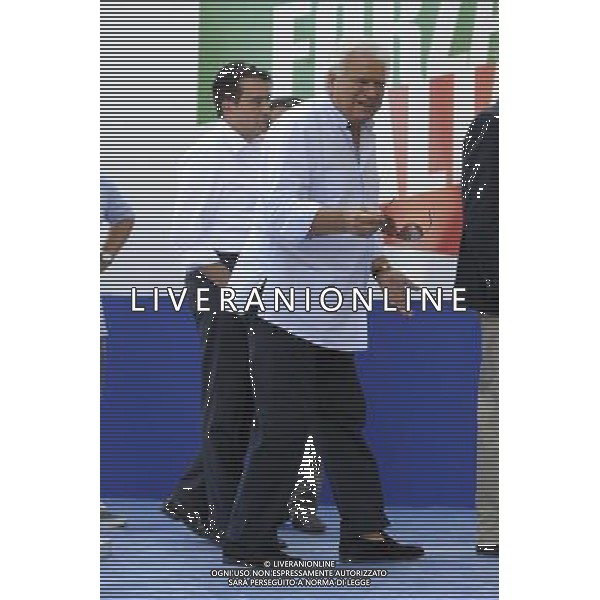 ROMA 06/08/2013 MANIFESTAZIONE DEL POPOLO DELLA LIBERTA A FAVORE DI SILVIO BERLUSCONI DOPO LA SENTENZA DELLA CASSAZIONE PER I DIRITTI MEDIASET NELLA FOTO DENIS VERDINI FOTO FABRIZIO CORRADETTI-AG ALDO LIVERANI SAS