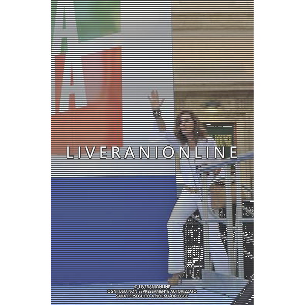ROMA 06/08/2013 MANIFESTAZIONE DEL POPOLO DELLA LIBERTA A FAVORE DI SILVIO BERLUSCONI DOPO LA SENTENZA DELLA CASSAZIONE PER I DIRITTI MEDIASET NELLA FOTO DANIELA SANTANCHE FOTO FABRIZIO CORRADETTI-AG ALDO LIVERANI SAS