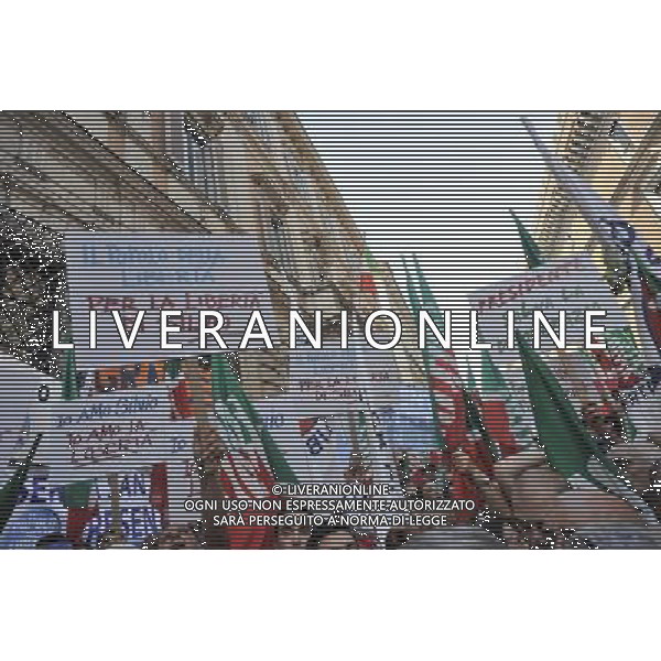 ROMA 04 agosto 2013 MANIFESTAZIONE DEL POPOLO DELLA LIBERTA\' A FAVORE DI SILVIO BERLUSCONI DOPO LA SENTENZA DELLA CASSAZIONE PER I DIRITTI MEDIASET ©Corradetti/AGENZIA ALDO LIVERANI SAS