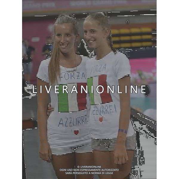 tifosi VOLLEY ITALIA-GERMANIA. Oggi 04 agosto 2013 a Montichiari Ph Fotolive Richard Morgano AG ALDO LIVERANI SAS 