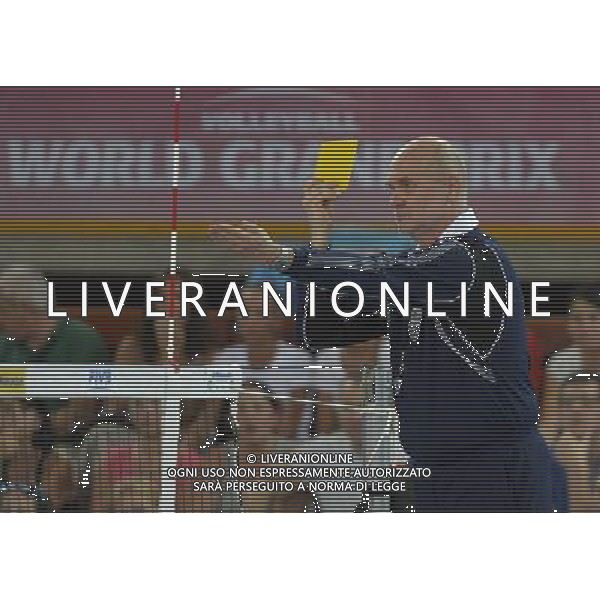 ammonizione VOLLEY ITALIA-GERMANIA. Oggi 04 agosto 2013 a Montichiari Ph Fotolive Richard Morgano AG ALDO LIVERANI SAS 