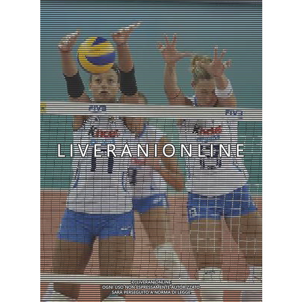Valentina Arrighettie Valentina Diouf VOLLEY ITALIA-KAZAKISTAN. Oggi 03 agosto 2013 a Montichiari Ph Fotolive Richard Morgano AG ALDO LIVERANI SAS