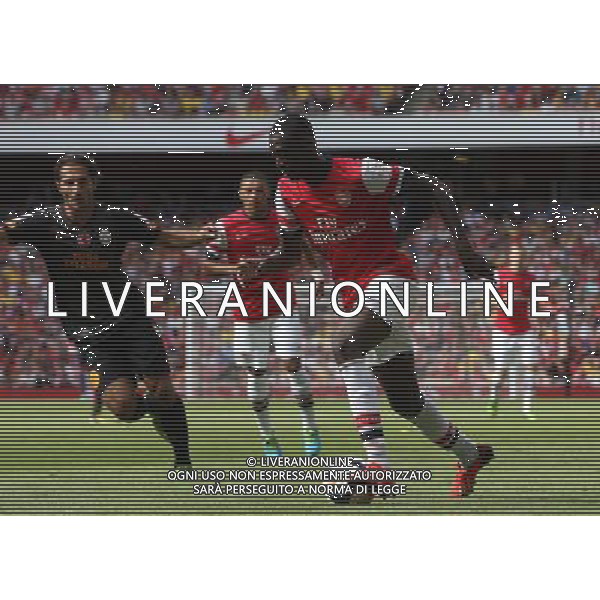 Arsenal\'s Yaya Sanogo (Photo by Kieran Galvin/CameraSport) Football - The Emirates Cup - Arsenal v Galatasaray - Sunday 4th August 2013 - The Emirates Stadium - London Œ© CameraSport - 43 Linden Ave. Countesthorpe. Leicester. England. LE8 5PG - Tel: +44 (0) 116 277 4147 - admin@camerasport.com - www.camerasport.com AG ALDO LIVERANI SAS ONLY ITALY