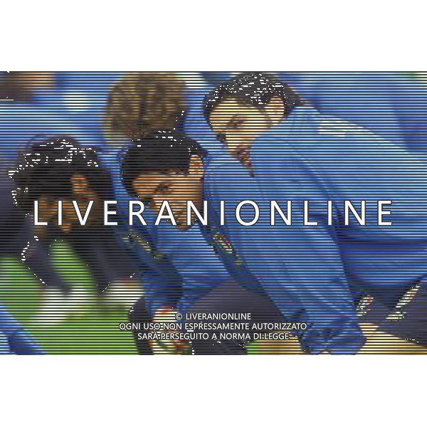 Coverciano allenamento nazionale italia 12/10/2004 nella foto gianluigi buffon mauro esposito e gianluca zambrotta foto gianni nucci/agenzia aldo liverani