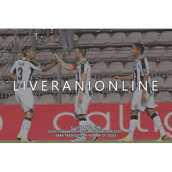 TRIESTE 8/8/2013 PRELIMINARI EUROPA LEAGUE UDINESE vs SIROKI BRIJEG NELLA FOTO L\' ESULTANZA DELL\' UDINESE DOPO IL GOL DI DI NATALE FOTO PAOLA GARBUIO/AG ALDO LIVERANI S.A.S.