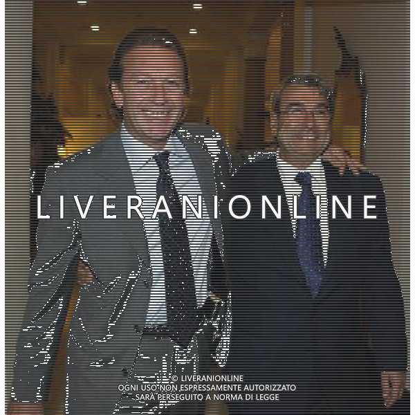 Hotel Gallia Milano 12/10/2004 Riunione dei Presidenti dei Club di serie A e B nella foto massimo cellino e aldo spinelli foto emilio andreoli/agenzia aldo liverani