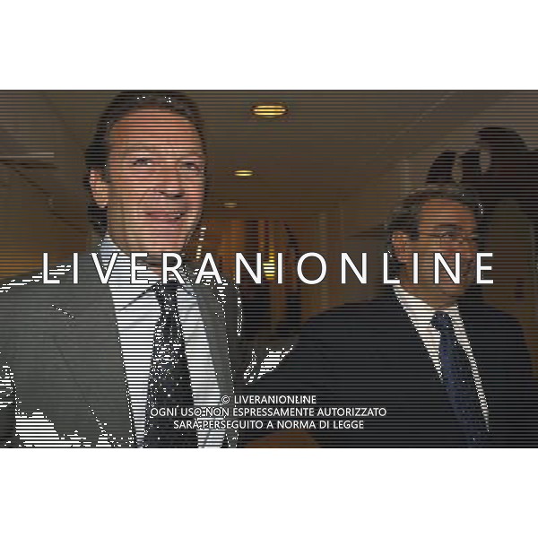Hotel Gallia Milano 12/10/2004 Riunione dei Presidenti dei Club di serie A e B nella foto massimo cellino e aldo spinelli foto emilio andreoli/agenzia aldo liverani