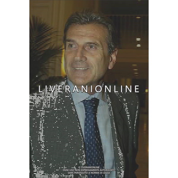 Hotel Gallia Milano 12/10/2004 Riunione dei Presidenti dei Club di serie A e B nella foto Giacinto Facchetti foto emilio andreoli/agenzia aldo liverani