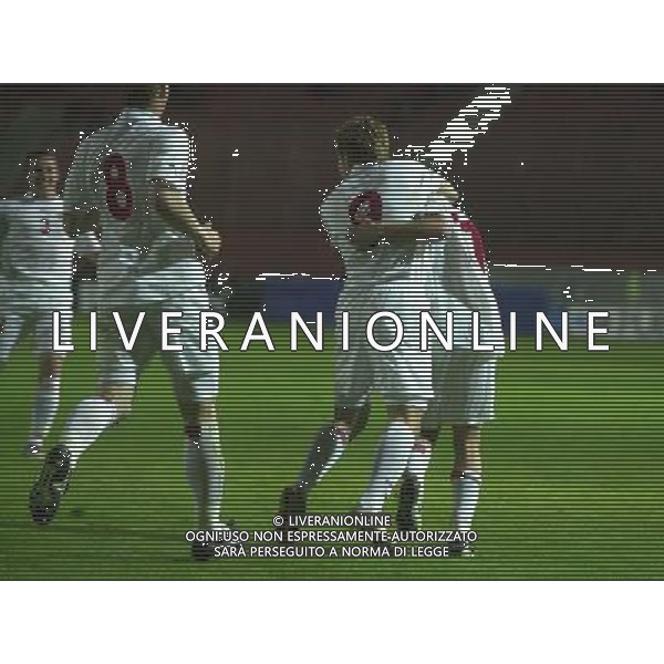 Mantova 12/10/2004 Italia-Bielorussia Under 21 Qualificazioni europei nella foto ESULTANZA DOPO IL GOL DI SKVERNYUK agenzia aldo liverani