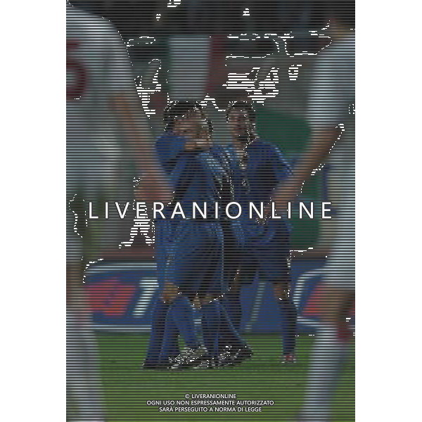 Mantova 12/10/2004 Italia-Bielorussia Under 21 Qualificazioni europei nella foto abbracci esultanza italia foto marco luzzani/agenzia aldo liverani