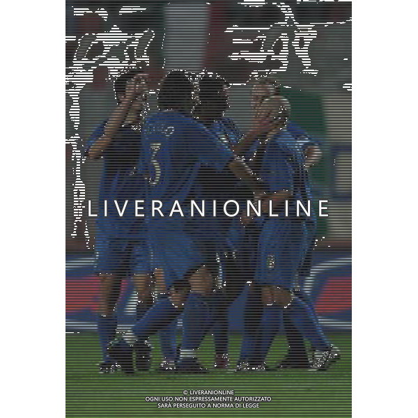 Mantova 12/10/2004 Italia-Bielorussia Under 21 Qualificazioni europei nella foto esultanza italia foto marco luzzani/agenzia aldo liverani
