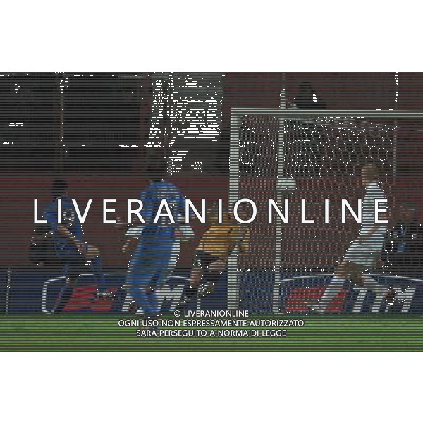 Mantova 12/10/2004 Italia-Bielorussia Under 21 Qualificazioni europei nella foto il gol di bianchi foto marco luzzani/agenzia aldo liverani