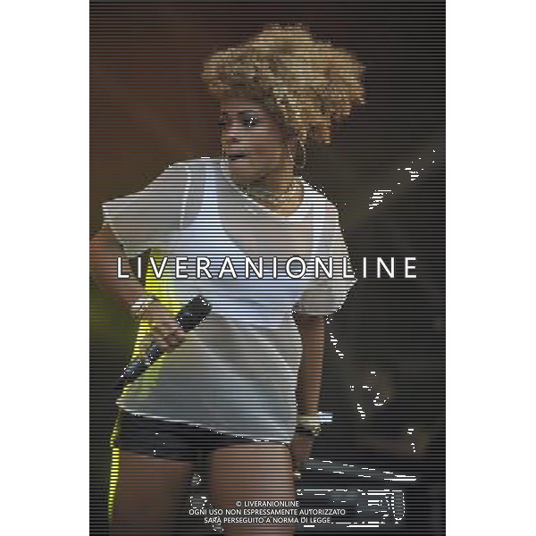 Fleur on stage with DJ Fresh DJ Fresh ( Daniel Stein )and band perform on the Castle Stage, Sunday at Camp Bestival, Lulworth Castle, Dorset l4th aug Photo by Brian jordan /Retna Pictures AG ALDO LIVERANI SAS ONLY ITALY