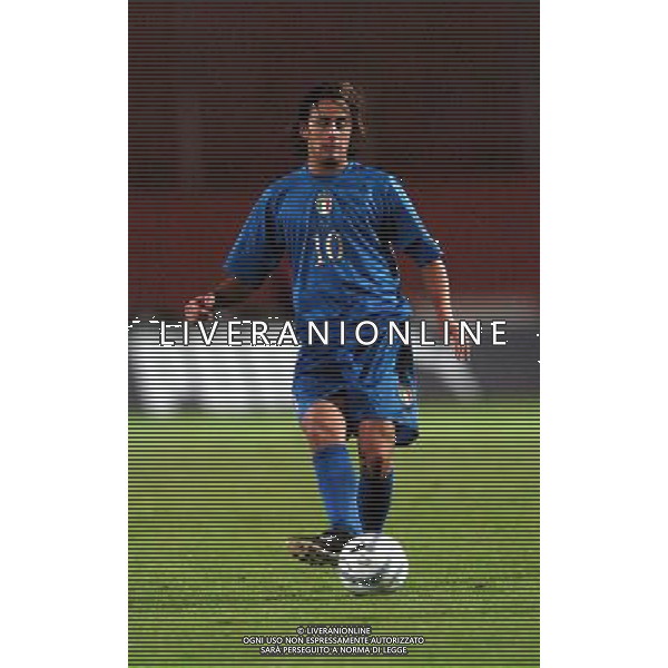 MANTOVA 12/10/04 QUALIFICAZIONI EUROPEI U21 ITALIA-BIELORUSSIA NELLA FOTO AQUILANI ALBERTO PH MARCO LUZZANI/AG. ALDO LIVERANI