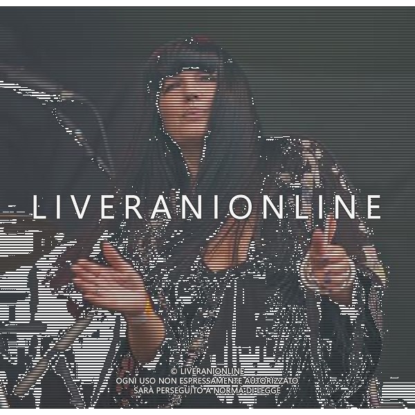 Picture By: Charlie Bryan Picture :Cropredy Oxfordshire UK: Leigh Mattey,lead singer with Romeo\'s Daughter performing at this years Fairport Cropredy Convention Music Festival. Date 08/08/2013 ©photoshot/AGENZIA ALDO LIVERANI SAS - ITALY ONLY - EDITORIAL USE ONLY