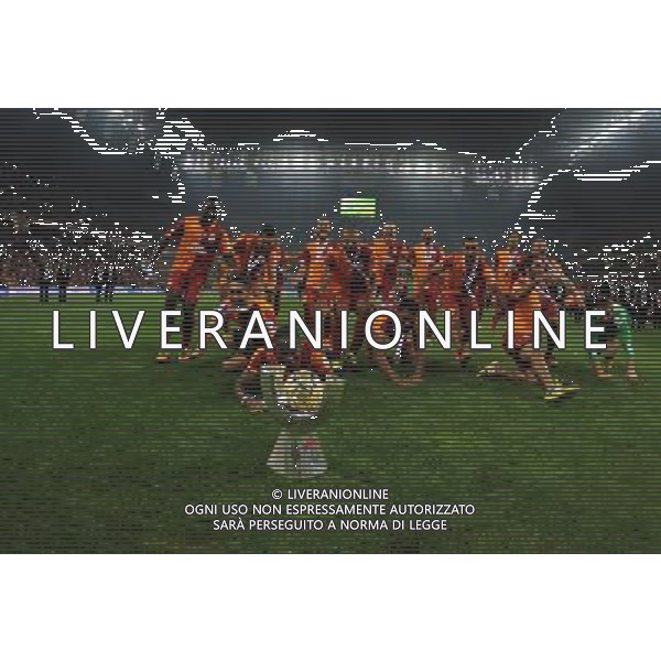 Turkish supercup match between Fenerbahce and Galatasaray at Kadir Has Stadium in Kayseri on August 11, 2013. Match Scored: Fenerbahce 0 - Galatasaray 1 Pictured: Didier Drogba and Players of Galatasaray celebrate winning the Turkey supercup. TURCJA SUPER PUCHAR LIGA TURECKA PILKA NOZNA SEZON 2013/2014 FOT.SESKIM PHOTO/NEWSPIX.PL TURKEY, GERMANY, AUSTRIA AND UK OUT !!! --- Newspix.pl AG ALDO LIVERANI SAS ONLY ITALY *** Local Caption *** www.newspix.pl mail us: info@newspix.pl call us: 0048 022 23 22 222 --- Polish Picture Agency by Ringier Axel Springer Poland