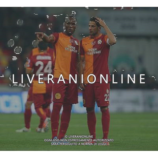Turkish supercup match between Fenerbahce and Galatasaray at Kadir Has Stadium in Kayseri on August 11, 2013. Match Scored: Fenerbahce 0 - Galatasaray 1 Pictured: Didier Drogba and Hakan Balta of Galatasaray. TURCJA SUPER PUCHAR LIGA TURECKA PILKA NOZNA SEZON 2013/2014 FOT.SESKIM PHOTO/NEWSPIX.PL TURKEY, GERMANY, AUSTRIA AND UK OUT !!! --- Newspix.pl AG ALDO LIVERANI SAS ONLY ITALY *** Local Caption *** www.newspix.pl mail us: info@newspix.pl call us: 0048 022 23 22 222 --- Polish Picture Agency by Ringier Axel Springer Poland