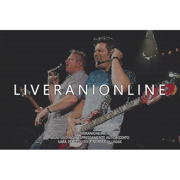Racall Flats - Gary LeVox (lead vocals), Jay DeMarcus (bass guitar, keyboard, piano, vocals) and Joe Don Rooney (lead guitar, vocals) performing live in concert on their Live \' Loud Tour at the O2 Shepherdâ€™s Bush Empire, London, United Kingdom Date: 10/071023 AG ALDO LIVERANI SAS ONLY ITALY