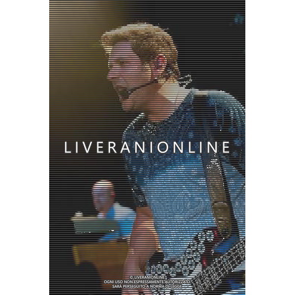 Racall Flats - Jay DeMarcus (bass guitar, keyboard, piano, vocals) performing live in concert on their Live \' Loud Tour at the O2 Shepherdâ€™s Bush Empire, London, United Kingdom Date: 10/071023 AG ALDO LIVERANI SAS ONLY ITALY