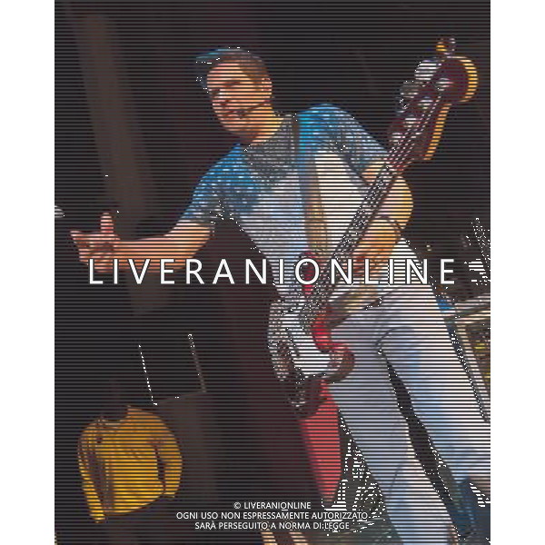 Racall Flats - Jay DeMarcus (bass guitar, keyboard, piano, vocals) performing live in concert on their Live \' Loud Tour at the O2 Shepherdâ€™s Bush Empire, London, United Kingdom Date: 10/071023 AG ALDO LIVERANI SAS ONLY ITALY
