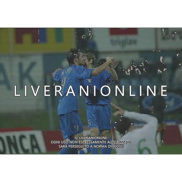 NOVA GORICA ( SLO ) 08 / 10 / 2004 SLOVENIA U21-ITALIA U21 NELLA FOTO: ROLANDO BIANCHI E MASSIMO LOVISO FOTO PAOLA GARBUIO / ALDO LIVERANI s.a.s