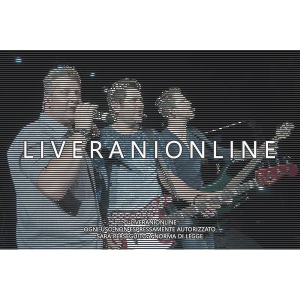 Racall Flats - Gary LeVox (lead vocals), Jay DeMarcus (bass guitar, keyboard, piano, vocals) and Joe Don Rooney (lead guitar, vocals) performing live in concert on their Live \' Loud Tour at the O2 Shepherdâ€™s Bush Empire, London, United Kingdom Date: 10/071023 AG ALDO LIVERANI SAS ONLY ITALY