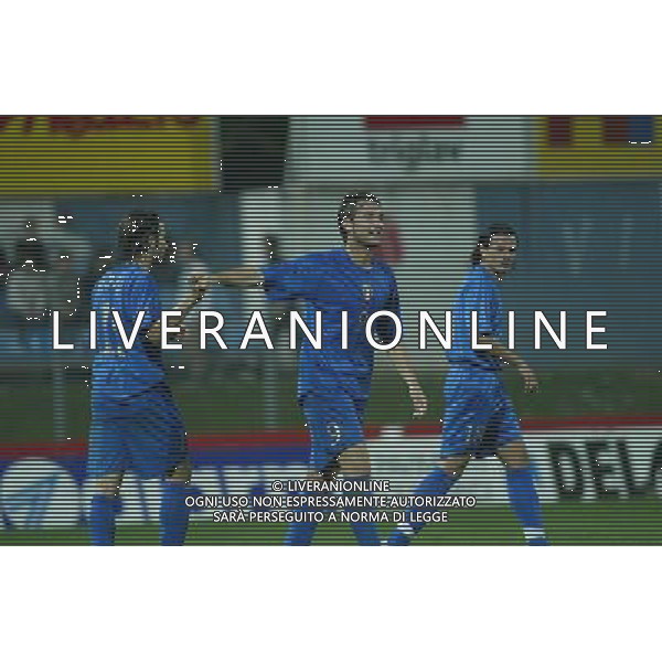 NOVA GORICA ( SLO ) 08 / 10 / 2004 SLOVENIA U21-ITALIA U21 NELLA FOTO: ROLANDO BIANCHI E GIAMPAOLO PAZZINI FOTO PAOLA GARBUIO / ALDO LIVERANI s.a.s